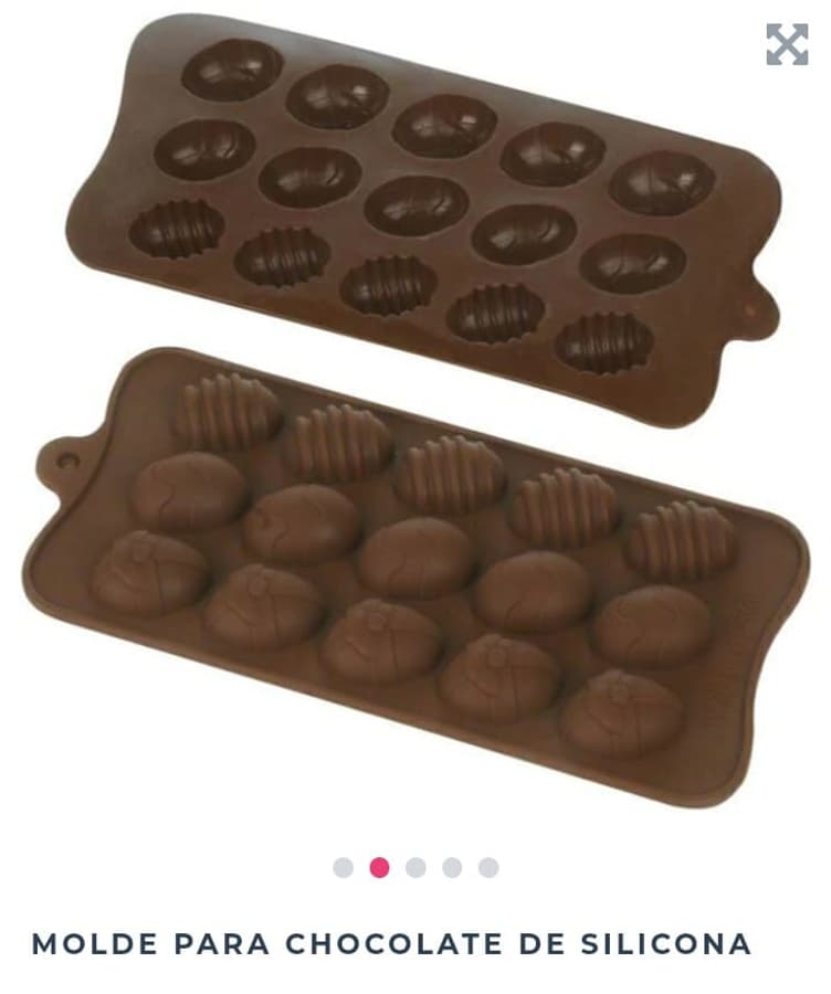 Molde para chocolate de silicona huevitos