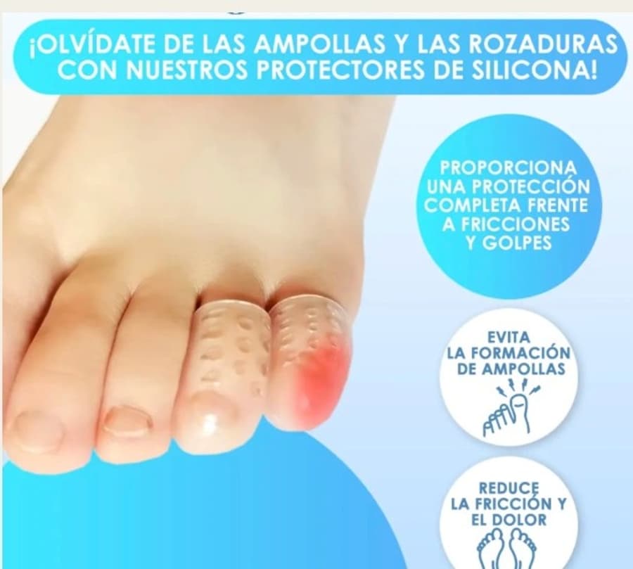 Protector Antifricción Para Dedos De Los Pies Transparentes