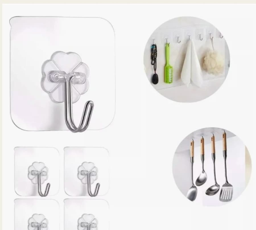 Pack Ganchos Adhesivos de Silicona para colgar
