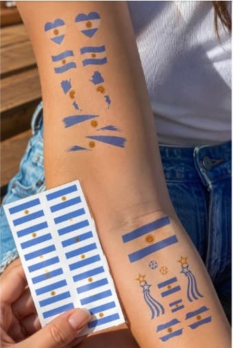 Plancha tatuajes temporales argentina