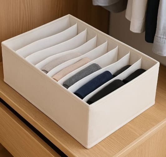 ORGANIZADOR PLEGABLE 7 ESPACIOS BLANCO
